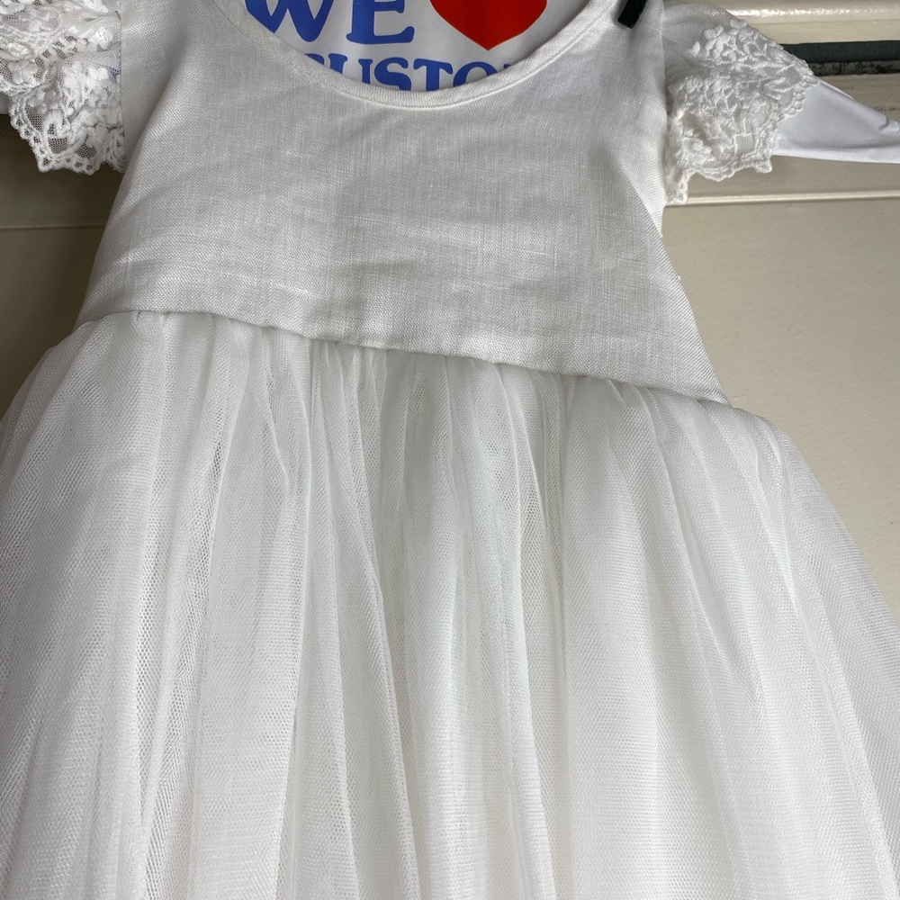 Toddler size 6/7 toddler white flower girl/ communion dress